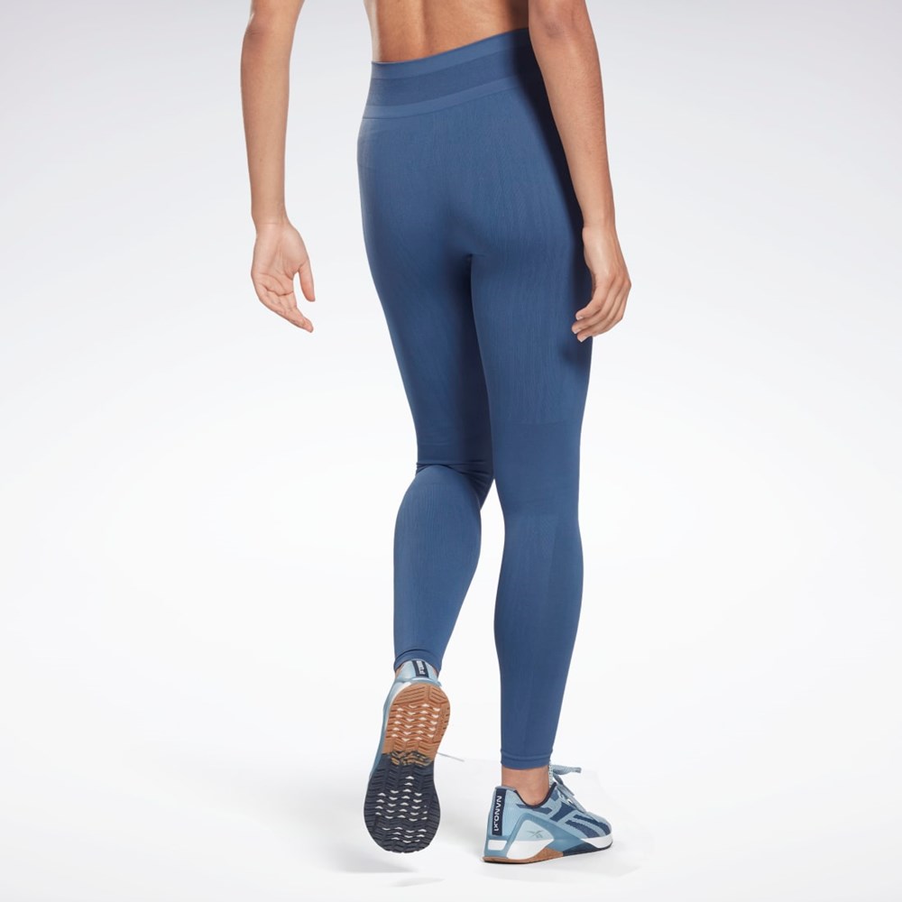 Reebok United By Fitness Myoknit Seamless Leggings Kék | 4702RFGLB