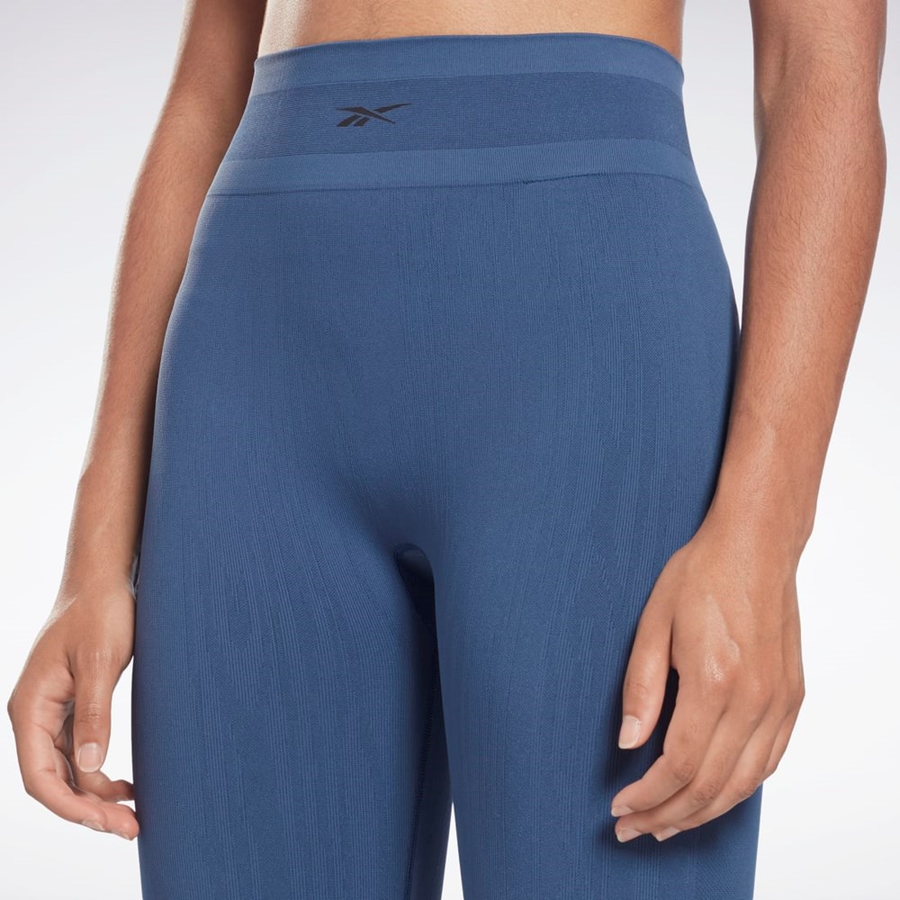 Reebok United By Fitness Myoknit Seamless Leggings Kék | 4702RFGLB