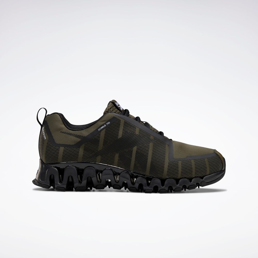 Reebok ZigWild Trail 6 Shoes Zöld Fekete Fehér | 9714WFDKA